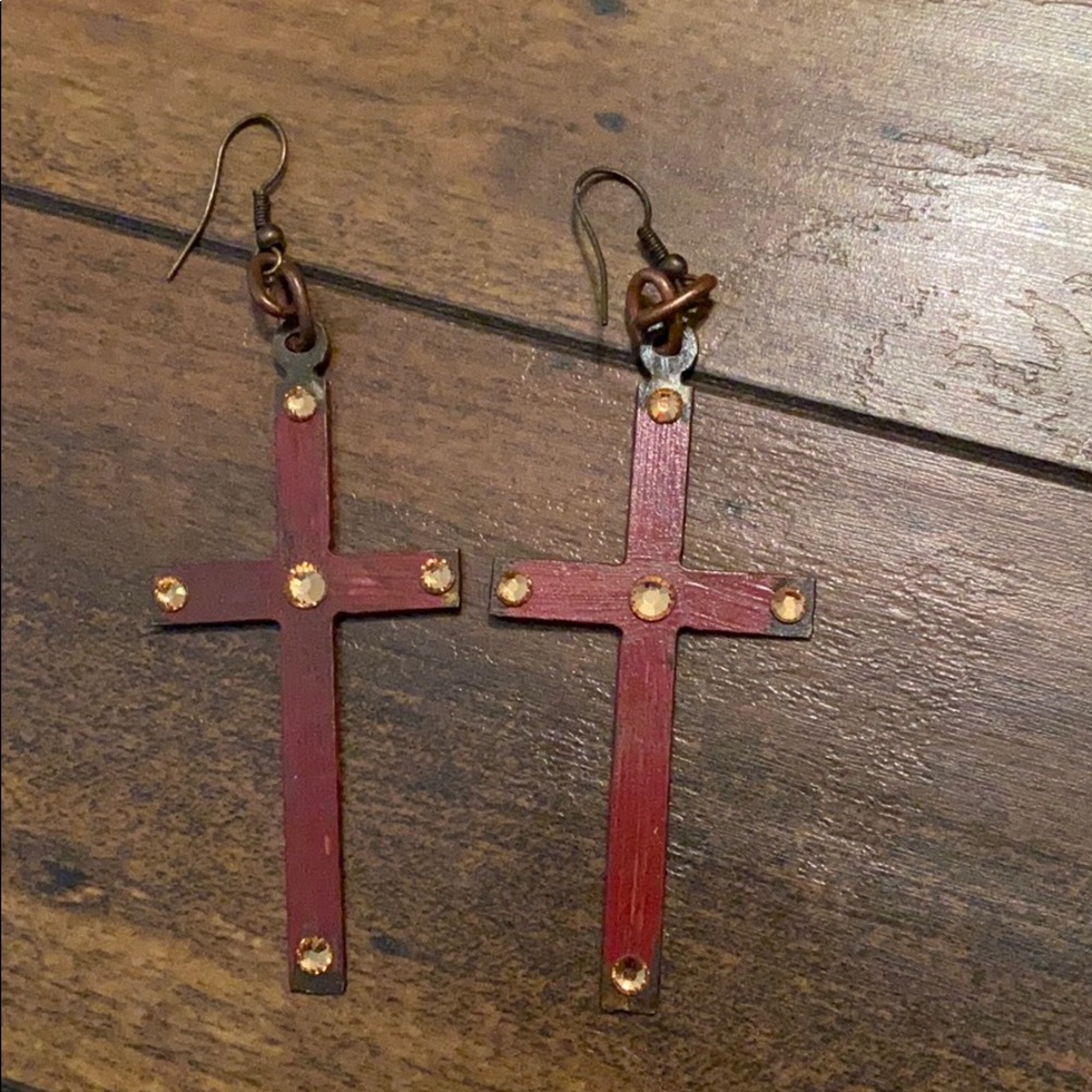 Red Cross earrings